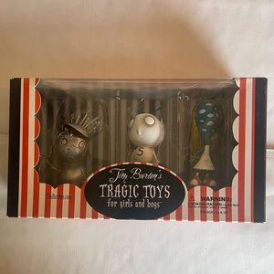 Tim Burton tragic toys set 1 and set 4. Still in original box.